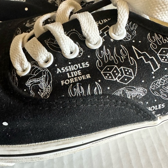 Assholes live forever van’s converse type of  men’s sneakers size 12 - Picture 8 of 11
